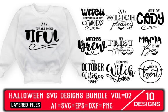 Download Halloween SVG Designs Bundle Vol=02 - Halloween Collection