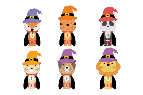 Download Animal Cartoon with Halloween Costume - Halloween Collection